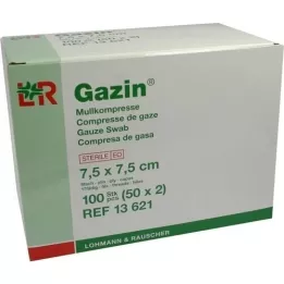 GAZIN Gáza komp.7,5x7,5 cm sterilní 8x, 50X2 ks