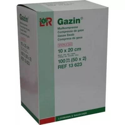 GAZIN Gáza 10x20 cm sterilní 8x, 50X2 ks
