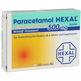 PARACETAMOL 500 mg HEXAL při horečce a bolesti Tab, 20 ks