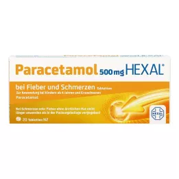 PARACETAMOL 500 mg HEXAL při horečce a bolesti Tab, 20 ks