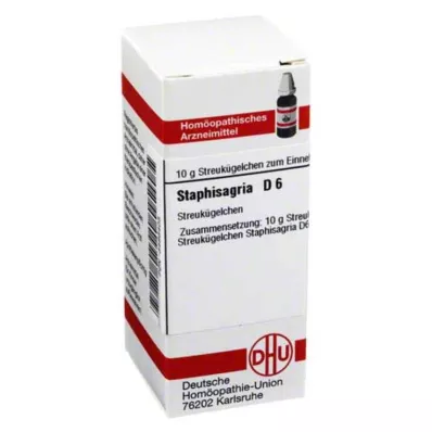 STAPHISAGRIA D 6 globulí, 10 g