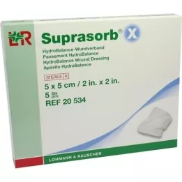 SUPRASORB X HydroBalance obvaz na rány 5x5 cm, 5 ks