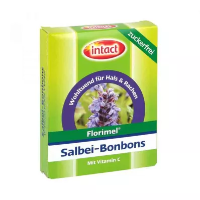 FLORIMEL Šalvějové bonbóny s vitaminem C bez cukru, 40 g FLORIMEL Šalvějové bonbóny s vitaminem C bez cukru, 40 g