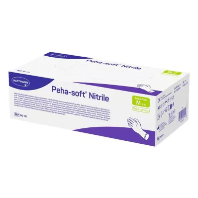 Peha Soft nitrilové vyšetřovací rukavice, nepudrované, nesterilní M, 100 kusů