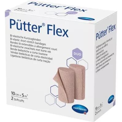 PÜTTER Flex Duo Bandage 10 cmx5 m, 2 ks