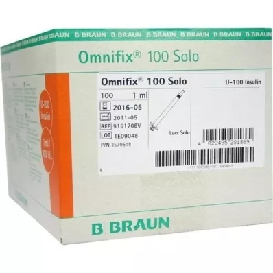 OMNIFIX Inzulínová stříkačka 1 ml pro U100, 100 ks