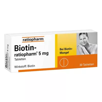 BIOTIN-RATIOPHARM 5 mg tablety, 30 ks BIOTIN-RATIOPHARM 5 mg tablety, 30 ks