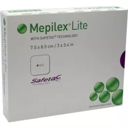 MEPILEX Pěnový obvaz Lite 7,5x8,5 cm sterilní, 5 ks
