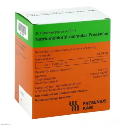 Fyziologický roztok Fres. 5,85% plastový infuzní roztok koncentrát, 20X20 ml