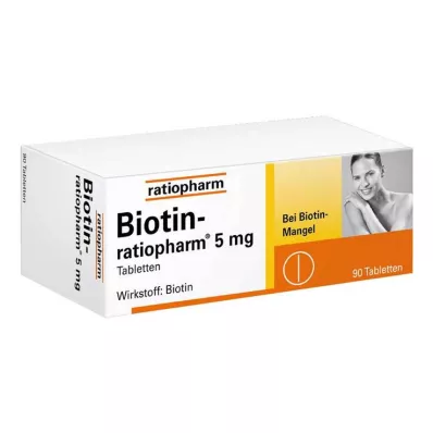BIOTIN-RATIOPHARM 5 mg tablety, 90 ks BIOTIN-RATIOPHARM 5 mg tablety, 90 ks