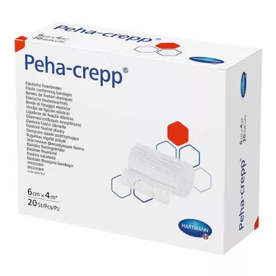Peha Crepp fixační obvaz 6 cm x 4 m, 20 ks
