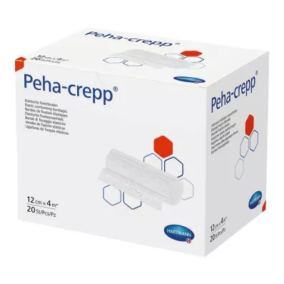 Peha Crepp fixační obvaz 12 cm x 4 m, 20 ks