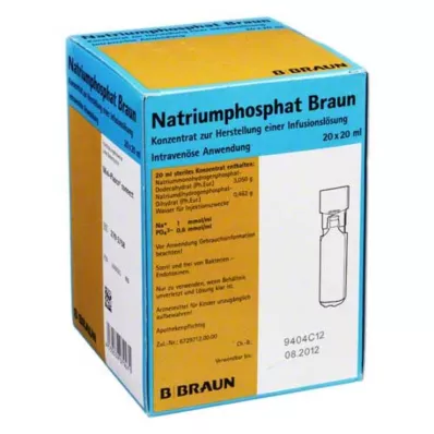 Fosforečnan sodný Braun Mpc infuzní roztok koncentrát, 20x20 ml