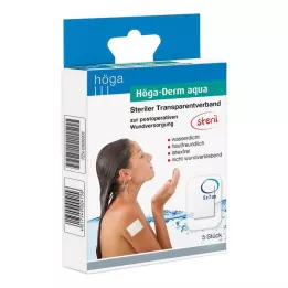 HÖGA-DERM aqua ste.Transp.Dressing.with.Wound.Res.5x7 cm, 5 ks