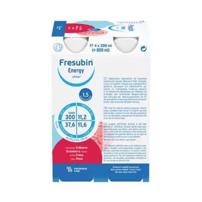 FRESUBIN ENERGY DRINK Láhev na jahodový nápoj 6X4X200 ml