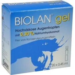 BIOLAN Gelové oční kapky, 20X0,45 ml