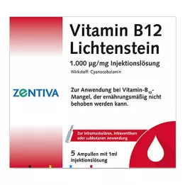 VITAMIN B12 1 000 μg Lichtenstein Ampule, 5X1 ml