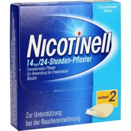 NICOTINELL 14 mg/24hodinová náplast 35 mg, 14 ks