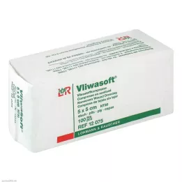 VLIWASOFT Kompresy z netkané textilie 5x5 cm nesterilní 4l., 100 ks