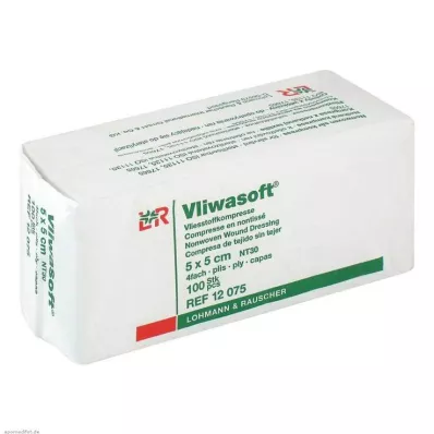 VLIWASOFT Kompresy z netkané textilie 5x5 cm nesterilní 4l., 100 ks
