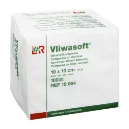 VLIWASOFT Kompresy z netkané textilie 10x10 cm nesterilní 4l., 100 ks