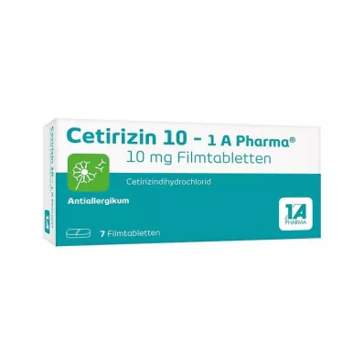CETIRIZIN 10-1A Pharma potahované tablety, 7 ks CETIRIZIN 10-1A Pharma potahované tablety, 7 ks