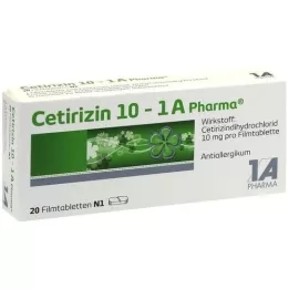 CETIRIZIN 10-1A Pharma potahované tablety, 20 ks