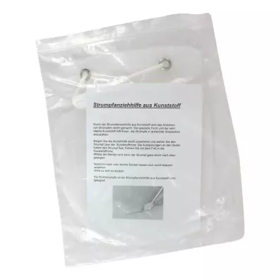 STRUMPFANZIEHHILFE Plast s popruhem, 1 ks