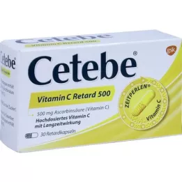 CETEBE Vitamin C kapsle s pomalým uvolňováním 500 mg, 30 ks