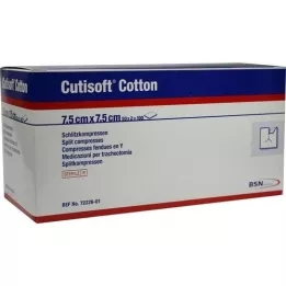 CUTISOFT Cotton Slit Compr.7,5x7,5 cm sterilní, 50X2 ks