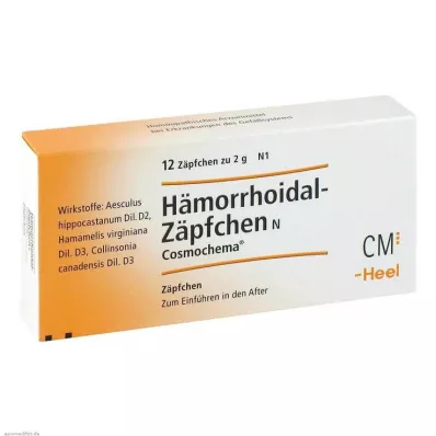 HÄMORRHOIDAL Čípky N Cosmochema, 12 ks