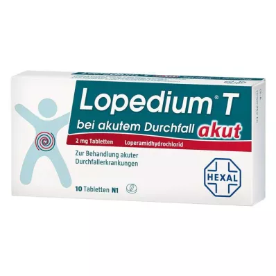 Tablety Lopedium T akutní na akutní průjem, 10 ks