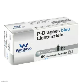 P DRAGEES modrá, 50 ks
