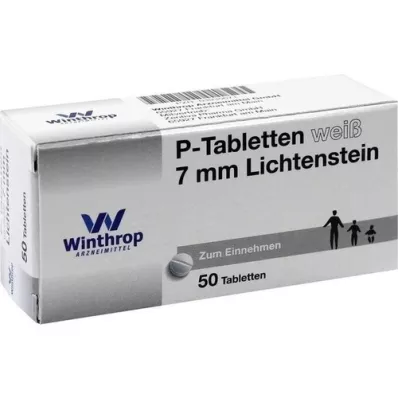 P TABLETTEN bílá 7 mm rozteč, 50 ks