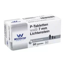 P TABLETTEN bílá 7 mm rozteč, 50 ks