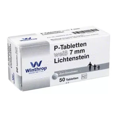 P tablety bílé dělení 7 mm, 50 ks
