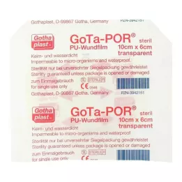 GOTA-POR PU Sterilní náplast na rány 10x6 cm, 1 ks