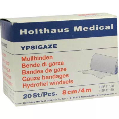 YPSIGAZE Gázový obvaz 8 cmx4 m, 20 ks YPSIGAZE Gázový obvaz 8 cmx4 m, 20 ks