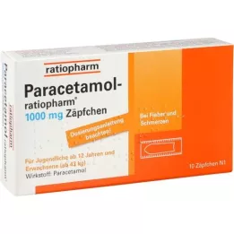 PARACETAMOL-ratiopharm 1 000 mg čípky, 10 ks