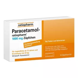 PARACETAMOL-ratiopharm 1 000 mg čípky, 10 ks