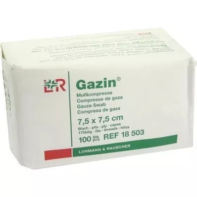 GAZIN Gáza komp.7,5x7,5 cm nesterilní 8x Op, 100 ks