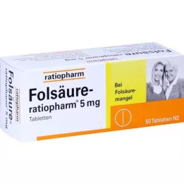 FOLSÄURE-RATIOPHARM 5 mg tablety, 50 ks