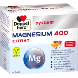 DOPPELHERZ Magnesium 400 Citrate system Granule, 20 ks