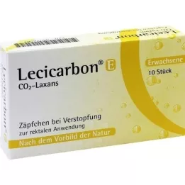 LECICARBON E CO2 Laxans čípky pro dospělé, 10 ks