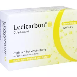 LECICARBON E CO2 Laxans čípky pro dospělé, 100 ks