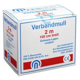 VERBANDMULL 2x1 m cikcak BW 20/100 nesterilní, 1 ks