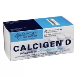 CALCIGEN D 600 mg/400 I.U. Žvýkací tablety, 120 ks