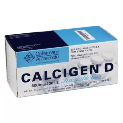 CALCIGEN D 600 mg/400 I.U. Žvýkací tablety, 120 ks CALCIGEN D 600 mg/400 I.U. Žvýkací tablety, 120 ks