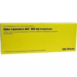 ALPHA LIPONSÄURE AAA 600 mg injekční lahvičky, 5X50 ml