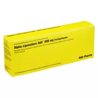 ALPHA LIPONSÄURE AAA 600 mg injekční lahvičky, 5X50 ml